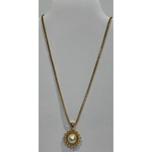 Nolan Miller Gold Tone Pearl 6 in 1 Necklace Sunflower